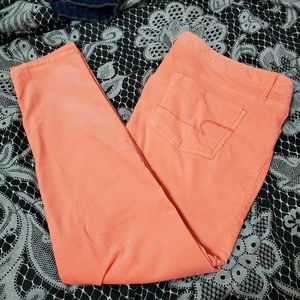 AE Coral Corduroy Jeggings